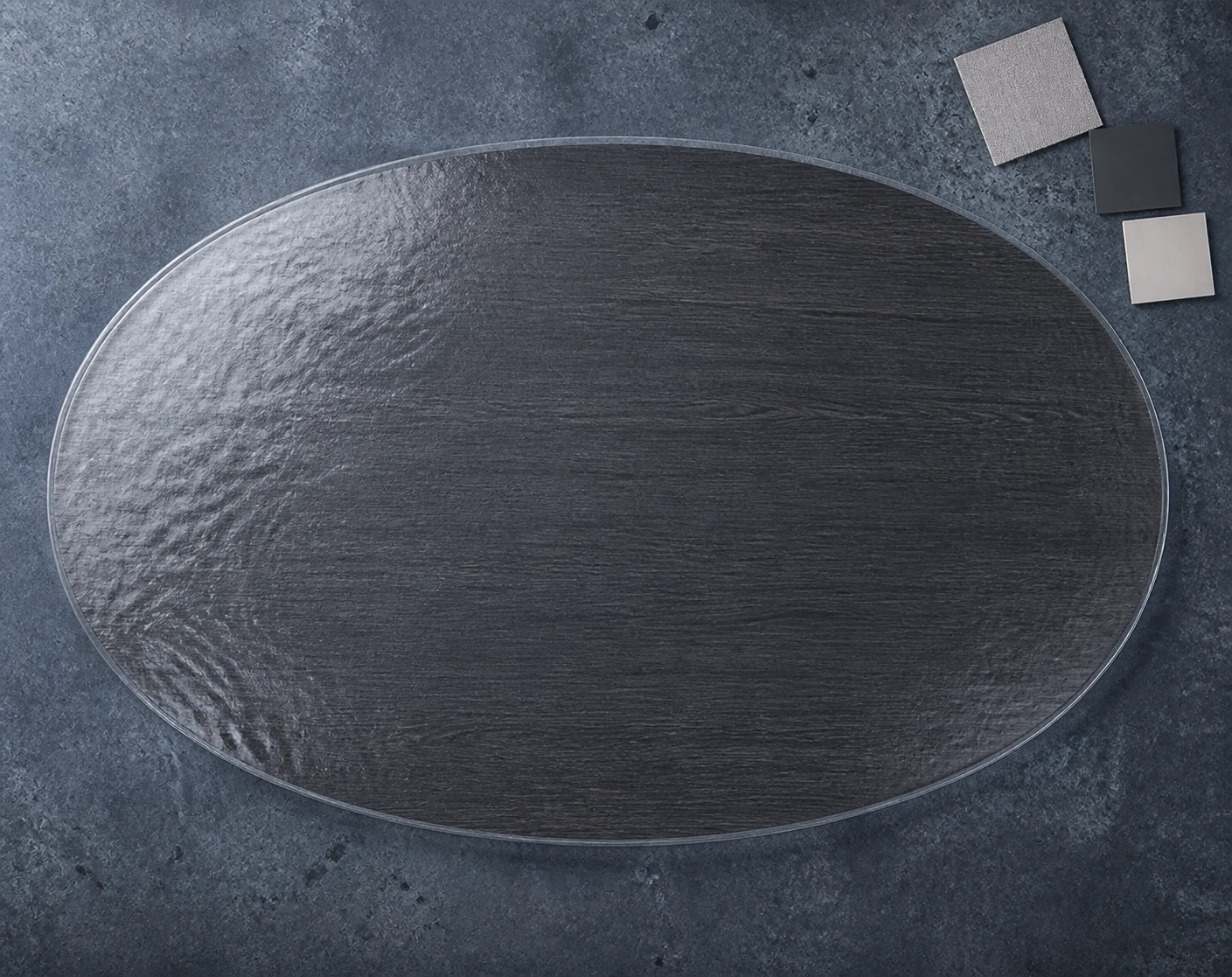 Measure fit, overhang and edge recovery on a table — complete sourcing view B