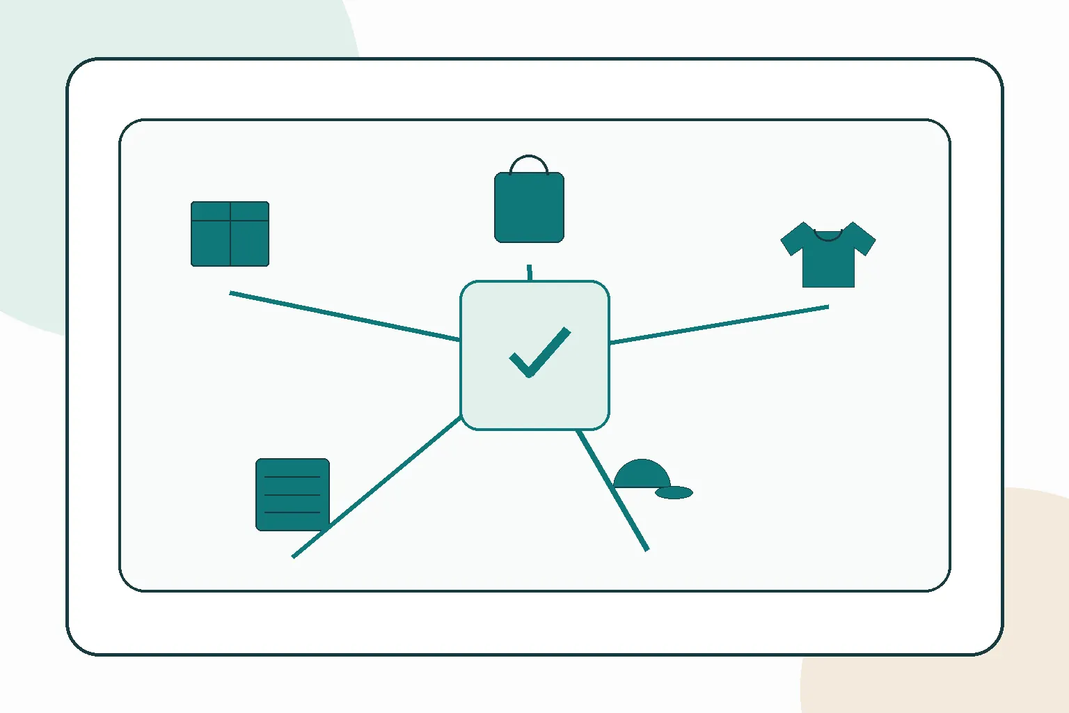Delivery input map connecting finished products, protective packing, cartons and destination decisions
