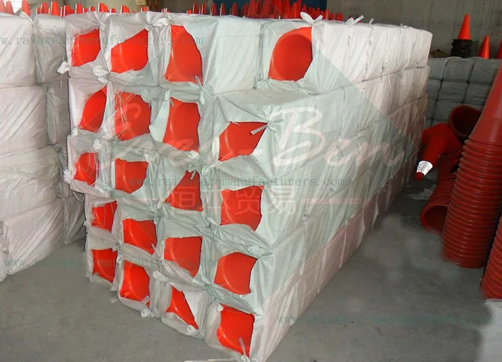 Bulk packed roadway traffic cones for a project shipment